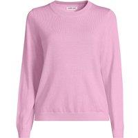 Lands' End Women's Merino Crew Neck Jumper in Light Pink | Size: 20