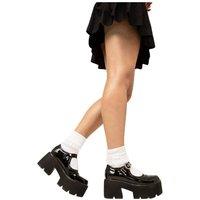Lamoda Women's Dedicated Chunky Mary Jane Shoes Black Platform Gothic Heels | Size: 5