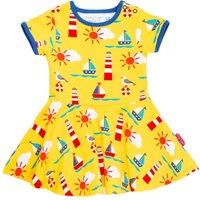 Toby Tiger Seaside Print SS Skater Dress | Size: 12-18 m