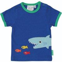 Toby Tiger Shark Applique Short-Sleeved T-Shirt | Size: 6-12 m