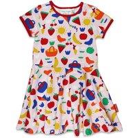 Toby Tiger Picnic Print Short Sleeved Skater Dress | Size: 4-5 Years
