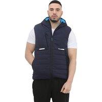 MyShoeStore Men's Thermal Padded Softshell Bodywarmer Winter Warm Reflective Gilet in Navy | Size: XL