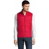 SOL'S Men's Warm Padded Bodywarmer Jacket in Red | Size: 4XL