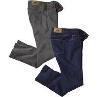 Atlas for Men Men's Stretch Regular Jeans Pack of 2 in Grey | Size: 32R