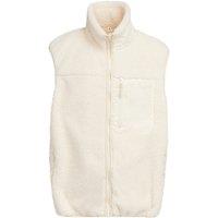 Build Your Brand Men's Bonded Sherpa Gilet in Off-White | Size: 5XL