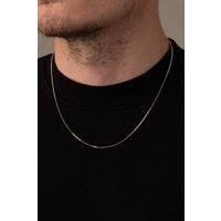 Outrage London Men's 925 Sterling Silver Personalised 1.8MM Cuban Chain Necklace | Size: 20 inches