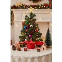 Living and Home 57cm Mini Pre-lit Christmas Tree with Multicolor Ball Ornaments