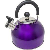 BARGAINS-GALORE 2.5l Stainless Steel Whistling Kettle Suitable For Camping Hiking Home in Purple