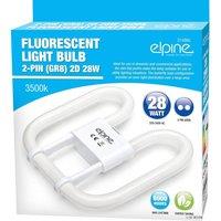 BARGAINS-GALORE Set Of 2 Fluorescent Light Bulbs 28w 2 Pin Slim Compact Design Bulb in White