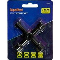 SupaTool 4 Way Utility Key in Black