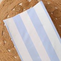 The Tiny Bed Company Anti-Roll Changing Mat - Hamptons (Soft Blue) in Light Blue