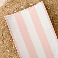 The Tiny Bed Company Anti-Roll Changing Mat - Hamptons (Soft Pink) in Light Pink