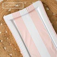 The Tiny Bed Company Baby Changing Mat Hamptons - Soft Pink in Light Pink