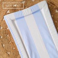 The Tiny Bed Company Baby Changing Mat Hamptons - Soft Blue in Light Blue