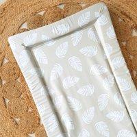 The Tiny Bed Company Baby Changing Mat Palm Bay - Greige in Beige
