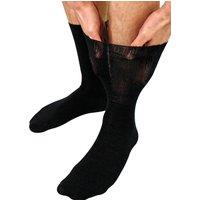 Dr.Socks Men's Wool Oedema Socks for Swollen Feet & Circulation Support in Black | Size: 12-14