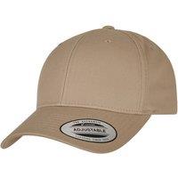 Yupoong Men's Flexfit Classic Curved Snapback Cap in Khaki
