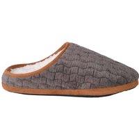 ABSOLUTE FOOTWEAR Men's Quilted Style Open Back Fleece Lined Mule Slipper in Grey | Size: 9