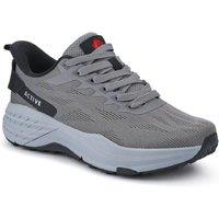 Pavers Men's Easy Step In Wide Fit Memory Foam Trainers in Grey | Size: 12