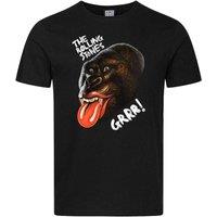 Amplified Men's Grrr The Rolling Stones T-Shirt in Black | Size: Medium