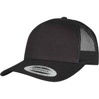 Flexfit Men's Retro 5 Panel Trucker Cap in Black