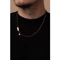 Outrage London Men's 18K Gold Personalised 3MM Cuban Chain Necklace | Size: 22 inches