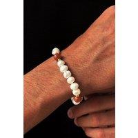 Outrage London Men's 18K Gold Personalised Jasper Pearl Bracelet | Size: Adjustable