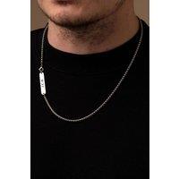Outrage London Men's Silver Personalised 3MM Box Chain Necklace | Size: 24 inches