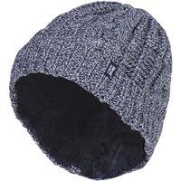 Heat Holders Women's Cable Turnover Warm Thermal Beanie Hat in Navy