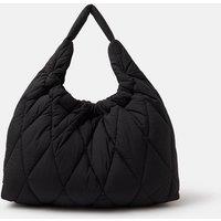 Accessorize Women's Nylon Quilted Shopper Bag in Black