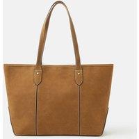 Accessorize Women's Faux Suede Tote Bag in Tan