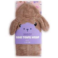 Smug Women's Novelty Hair Towel Wrap in Brown