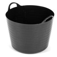 Pegdev Black Heavy Duty Flexible Storage Bucket 40L Pack of 5