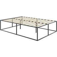 tectake Bed Frame Kyoto 140 X 200 X 46.5 Cm - Black | Size: Double