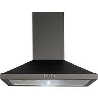 SIA 70cm Black Pyramid Chimney Cooker Hood Kitchen Extractor Fan - CHL70BL
