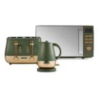 Morphy Richards Cassini Kettle, Toaster, Microwave Olivine Bundle in Green | Size: Medium