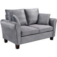 Comfy Living Ltd Brushed Velvet 2 Seater Sofa in Grey