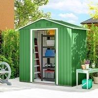 OUTSUNNY 6.5x3.5ft Metal Garden Shed for Garden, Green