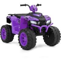 Gymax Electric Ride On Car Toy Quad Car With Radio LED Headlights & 4 Wheels in Purple