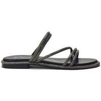 Moda In Pelle Women's 'Jannay' Porvair Sandals in Black | Size: 7