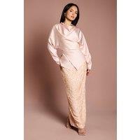 Coast Women's Petite Sequin Column Maxi Skirt in Champagne | Size: 4