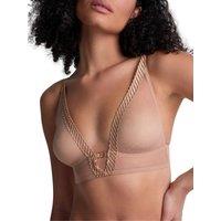 Aubade Women's Sheer Emotion Triangle Bralette in Nude | Size: 10