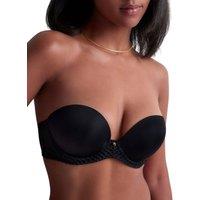 Aubade Women's Sheer Emotion Moulded Strapless Bra in Black | Size: 38B
