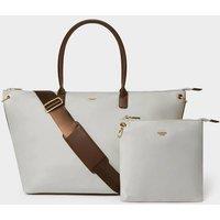 OSPREY LONDON Women's The Voyage Nylon Weekender Bag in Light Grey