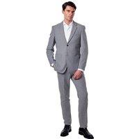 XPOSED Men's Tailored Fit Wool Blend Flannel Two-Piece Suit in Grey | Size: 42R