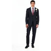 XPOSED Men's LLYOD Tailored Pinstripe Linen 2 Piece Suit in Black | Size: 42R