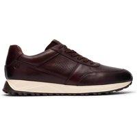 Clarks Men's Radwell Tie Brown Leather Trainers, Lace Up | Size: 10-Standard Fit
