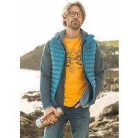 Weird Fish Men's Lockie Full Zip Bonded Fleece Hoodie in Mid Blue | Size: 5XL