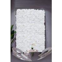 Living and Home 40x60cm Simulation Decorative Background Wall Encrypted Hydrangea in White | Size: 40x60 cm