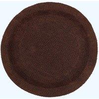 Homescapes Luxury Round Bath Mat Reversible 100% Cotton 1600GSM, 80cm, Quick Dry in Chocolate